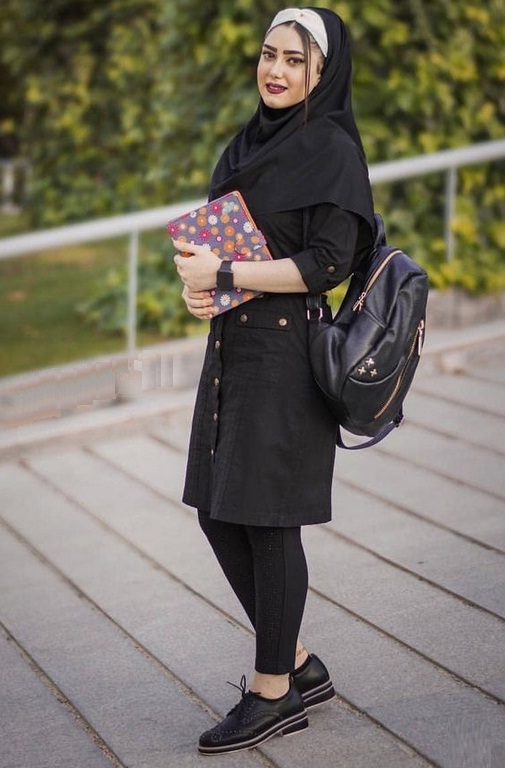 مانتو دانشجویی با حجاب